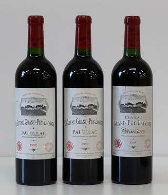 Lot 70 - 3 Bottles Chateau Grand Puy Lacoste Grand Cru Classe Pauillac