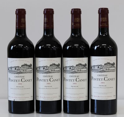 Lot 79 - 4 Bottles Chateau Pontet Canet Grand Cru Classe Pauillac 2004