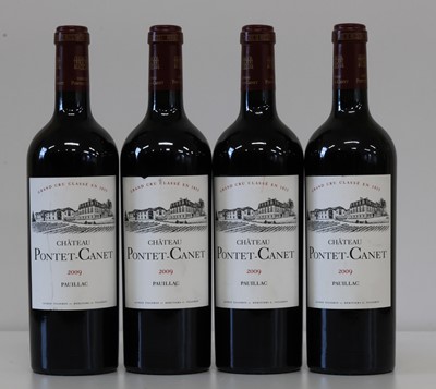 Lot 83 - 4 Bottles Chateau Pontet Canet Grand Cru Classe Pauillac 2009
