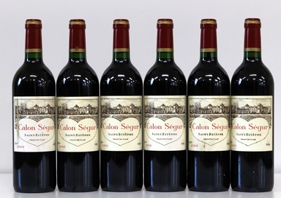 Lot 31 - 6 Bottles Chateau Calon Segur Grand Cru Classe St Estephe 2003