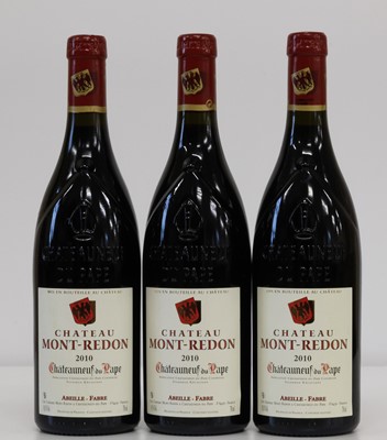 Lot 116 - 3 bottles Chateauneuf du Pape, Chateau Mont Redon 2010