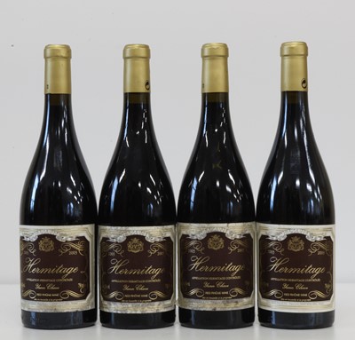 Lot 143 - 4 Bottles Hermitage Domaine Yann Chave 2003