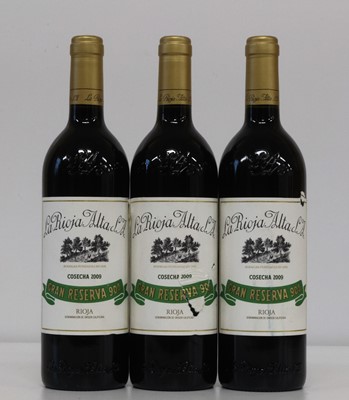 Lot 179A - 3 Bottles La Rioja Alta Gran Reserva 904 Vintage 2009