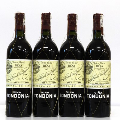 Lot 83 - 4 Bottles Rioja R.Lopez de Heredia Vina Tondonia Reserva Vintage 1991