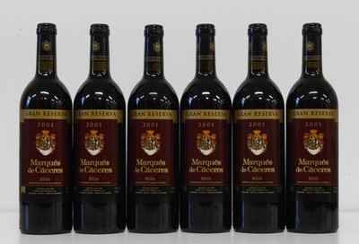 Lot 193 - 6 Bottles Rioja Marques de Caceres Vintage 2001