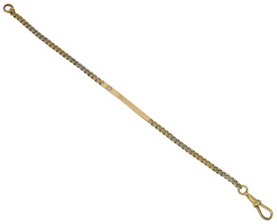 Lot 30 - A 9ct gold diamond ID bracelet.