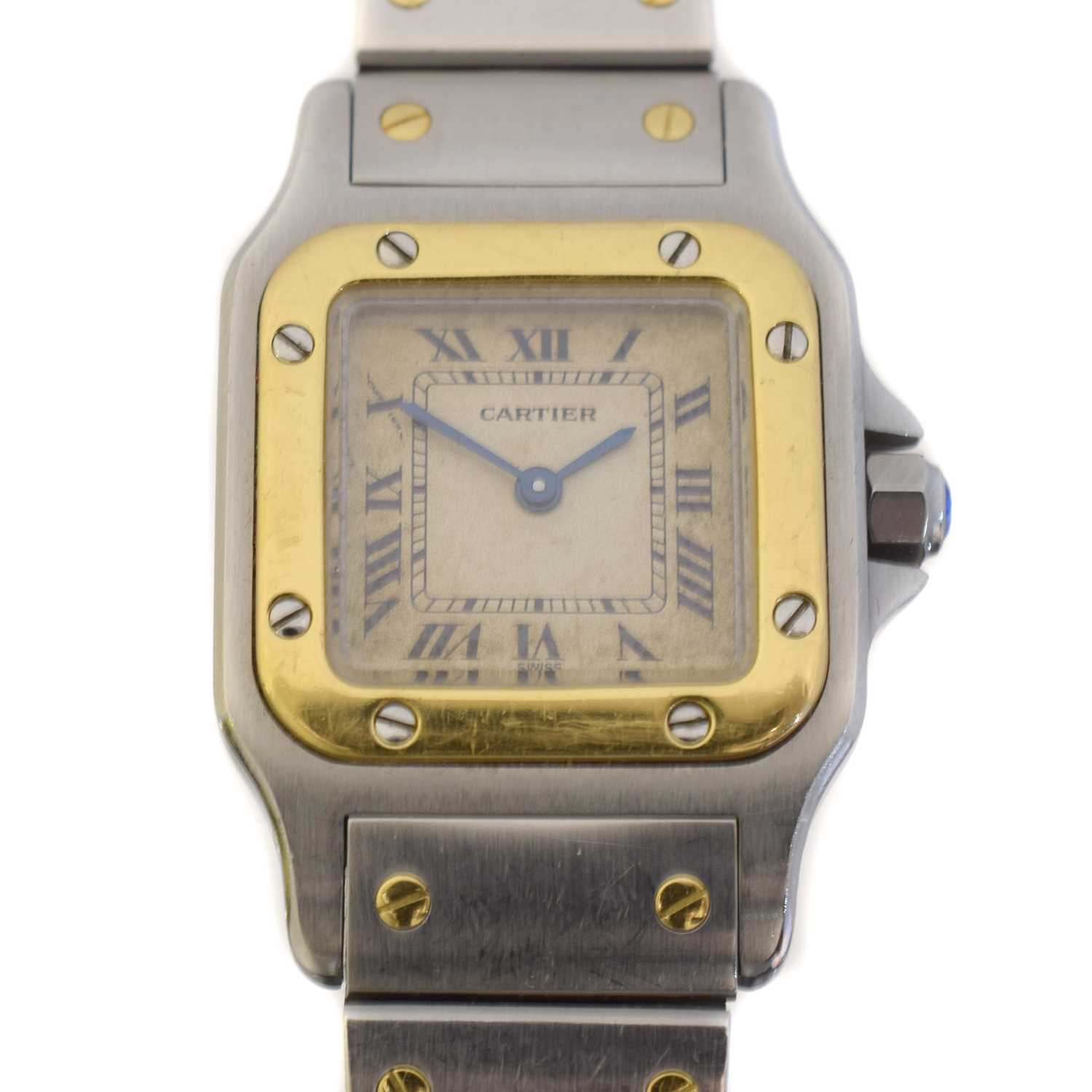 Lot 212 - A Cartier Santos quartz wristwatch, ref. 1567.