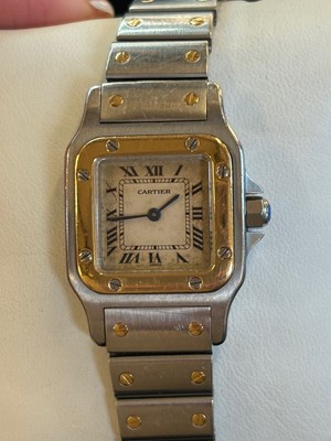 Lot 212 - A Cartier Santos quartz wristwatch, ref. 1567.