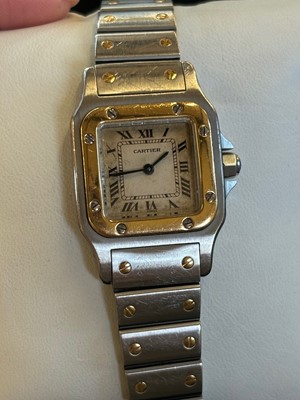 Lot 212 - A Cartier Santos quartz wristwatch, ref. 1567.