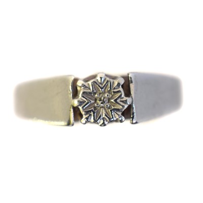 Lot 32 - A diamond single stone ring.