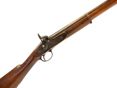 Lot 30 - Percussion .577 carbine, 21inch barrel secured...