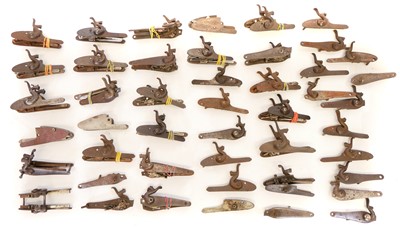 Lot 432 - Collection of shotgun lock pairs, together...