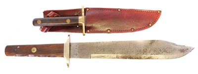 Lot 145 - Bowie knife, with 9inch cutting edge, nickel...