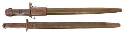 Lot 146 - Remington P17 bayonet and scabbard with frog,...