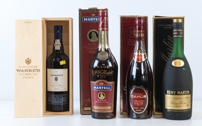 Lot 125 - 4 Bottles Mixed Lot Fine VSOP Cognac (3) together with 1 Bottle 1995