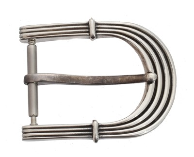 Lot 174 - A Georg Jensen silver belt buckle, no. 112.