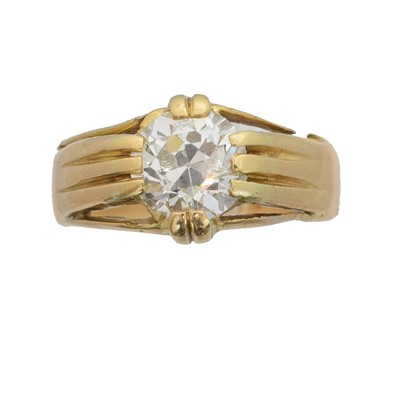 Lot 120 - A diamond single stone ring.
