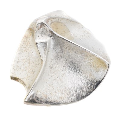 Lot 15 - A silver Lapponia 'labyrinth' brooch.