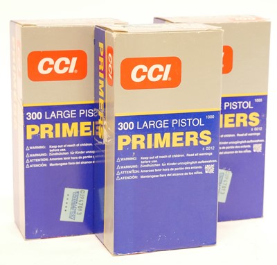 Lot 520 - CCI Large pistol primers, No.300, three...