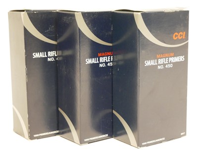 Lot 521 - CCI small rifle primers, No.450, three...
