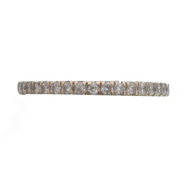 Lot 39 - A diamond half eternity ring.