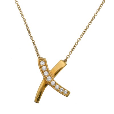 Lot 62 - A Paloma Picasso for Tiffany & Co. 'Graffiti X' diamond pendant.