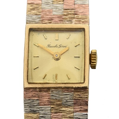 Lot 211 - A 1970s 9ct gold Bueche Girod manual wind wristwatch.