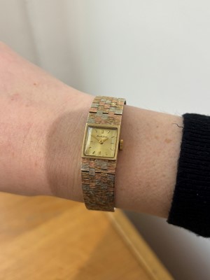 Lot 211 - A 1970s 9ct gold Bueche Girod manual wind wristwatch.