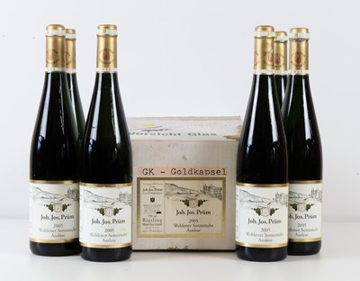 Lot 37 - 6 Bottles in Original Case Joh. Jos. Prum Wehlener Sonnenuhr Riesling Auslese ‘Goldkapsel’ 2005