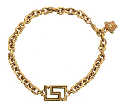 Lot 160 - A Versace 'Greca' chain bracelet.