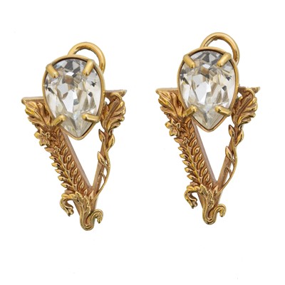 Lot 162 - A pair of Versace 'Virtus' earrings.