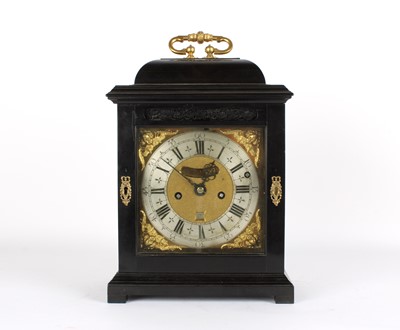 Lot 55 - A Late 17th or Early 18th Century Ebonised Bracket Clock