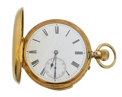 Lot 248A - An 18ct gold full hunter repeater pocket watch.