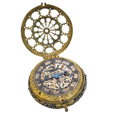 Lot 163 - A rare 16th century German tambour cased stackfreed striking pocket watch, circa 1550-70.