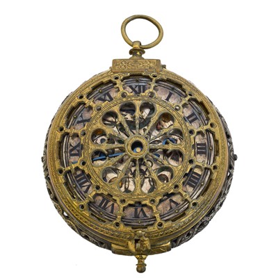Lot 163 - A rare 16th century German tambour cased stackfreed striking pocket watch, circa 1550-70.