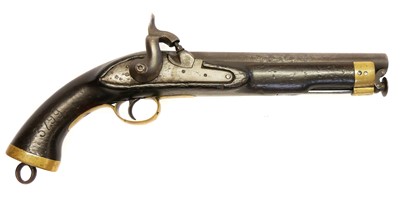 Lot 2 - East India percussion pistol, 9inch barrel...