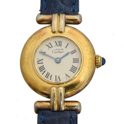Lot 102 - A Must De Cartier Colisee quartz wristwatch, ref. 590002.