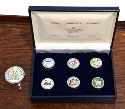 Lot 33 - A selection of silver pill boxes.