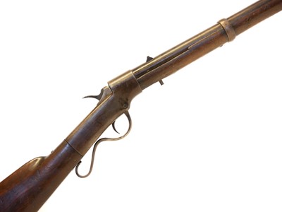 Lot 44 - Ballard .44 Henry rimfire falling block rifle,...