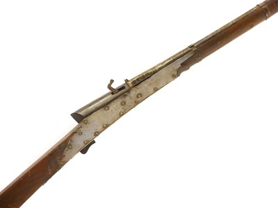 Lot 27 - Indian 18 bore matchlock musket, 25inch...
