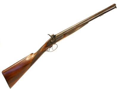Lot 63 - Percussion 13 bore short barrelled shotgun by...