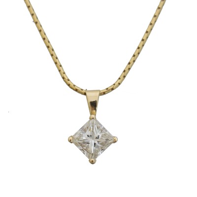 Lot 46 - A diamond pendant.