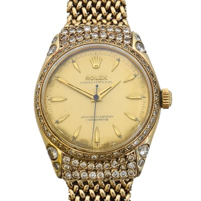 Lot 209 - A 1950s 9ct gold Rolex Oyster Perpetual wristwatch, ref. 6564.
