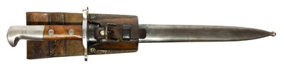 Lot 154 - Schmidt Rubin 1899 pattern bayonet, scabbard...
