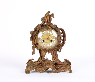 Lot 58 - A 19th Century French Rococo Revival Mantel Clock