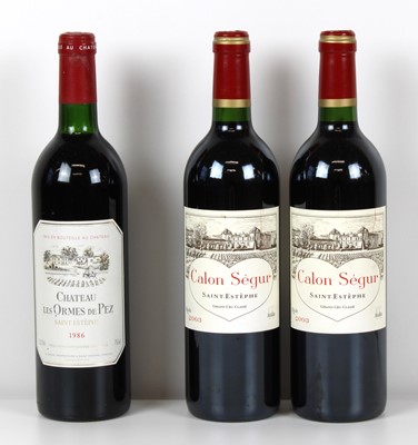 Lot 9 - 3 Bottles Mixed Lot Fine St Estephe wines