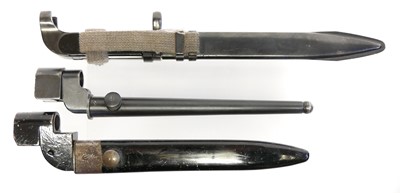 Lot 171 - Two No.4 rifle bayonets and scabbards, one...