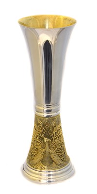 Lot 26 - An Elizabeth II commemorative silver and silver gilt 'The Westminster Cathedral Goblet'.
