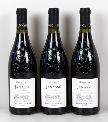 Lot 53 - 3 Bottles Chateauneuf du Pape Domaine de La Janasse Vieilles Vignes Vintage 2009