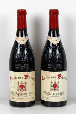 Lot 59 - 2 Bottles Chateauneuf du Pape Paul Avril ‘Clos des Papes’ Vintage 2004
